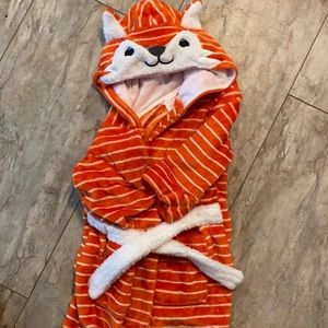 Cozy toddler fox robe